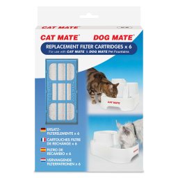 - Vervangingsfilter (6 stuks) - Dog Mate Drinkfontein, 6 Liter
