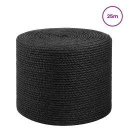 vidaXL Jute Touw 6 mm Zwart 100% Tossa jute