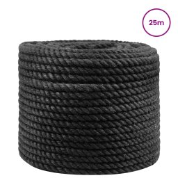 vidaXL Jute Touw 10 mm Zwart 100% Tossa jute