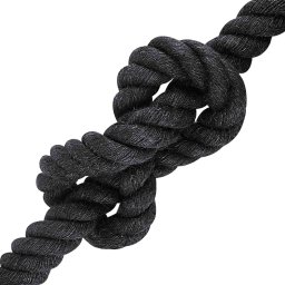 vidaXL Jute Touw 30 mm Zwart 100% Tossa jute