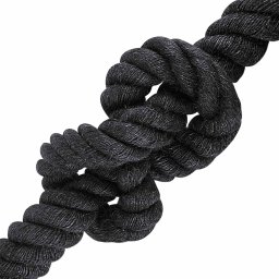 vidaXL Jute Touw 50 mm Zwart 100% Tossa jute