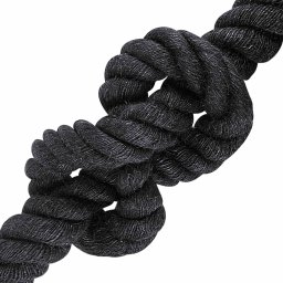vidaXL Jute Touw 60 mm Zwart 100% Tossa jute