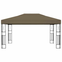 vidaXL Prieel 3x4 m stof taupe