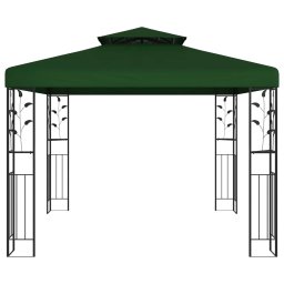 vidaXL Paviljoen 3 x 3 x 2,68 m Groen Polyester en staal