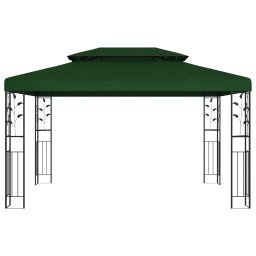 vidaXL Paviljoen 3,97 x 2,96 x 2,68 m Groen Polyester en staal