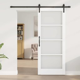 vidaXL Schuifdeur ORKDAL Wit en zwart 83 x 202 cm