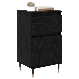 vidaXL Dressoir Zwart Eiken 40 x 35 x 70 cm Gemonteerd hout en ijzer