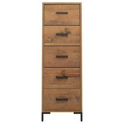 vidaXL Ladekast 42x35x110 cm massief grenenhout