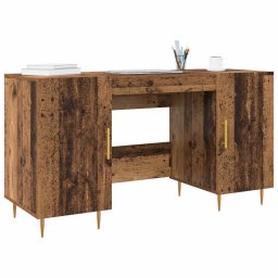 vidaXL Bureau Oud hout Bewerkt hout