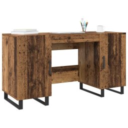 vidaXL Bureau Oud hout Bewerkt hout 140 x 50 x 75 cm