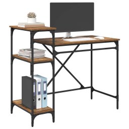 vidaXL Bureau Oud Hout Bewerkt hout 105 x 50 x 90 cm