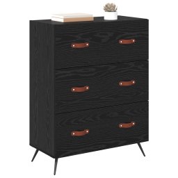 vidaXL Ladekast Zwarte Eik 69,5 x 34 x 90 cm Geconstrueerd hout