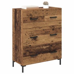 vidaXL Dressoir Oud Hout 69,5 x 34 x 90 cm Gemonteerd hout en ijzer