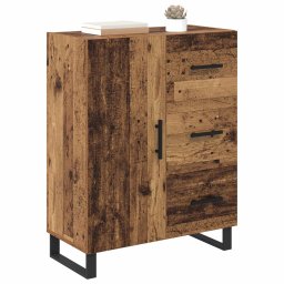 vidaXL Dressoir Oud Hout 69,5 x 34 x 90 cm Gemonteerd hout en ijzer