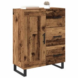 vidaXL Dressoir Oud Hout 69,5 x 34 x 90 cm Gemonteerd hout en ijzer