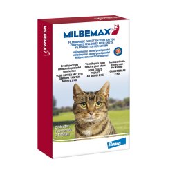 2x2 Tabletten Milbemax Ontworming voor Katten - BE
