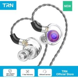 TRN Medusa Hoofdtelefoon Hoogwaardige HiFi-oortelefoon DLC Dynamische drivers IEM's met 2-pins kabeloordopjes voor xiaomi No mic