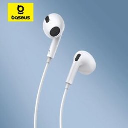 Baseus C17 bedrade oortelefoon Type-C met microfoon in-ear bedrade hoofdtelefoon voor Xiaomi Samsung NOTE 10 NOTE 20 S21 S20 mobiele telefoon headsets White