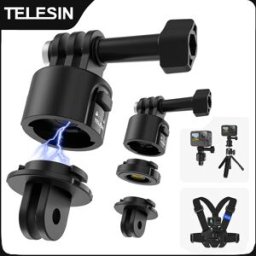 TELESIN Magnetische Quick-release adapter met 1/4 schroef Voor Gopro Hero Insta360 DJI OSMO Action Action camera accessoires