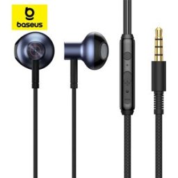 Baseus H19 Bedrade Oordopjes 6D Stereo Bass Hoofdtelefoon In-Ear 3.5mm Jack Headset met MIC voor Xiaomi Samsung iPhone 6 Oordopjes Black