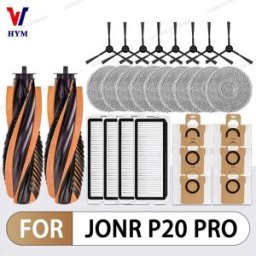 HAOYUNMA Voor JONR P20 PRO/T5 Pro Robot Stofzuiger Accessoires Belangrijkste Zijborstel Hepa Filter Mop Doek Stofzak Vervanging onderdeel Chocolade
