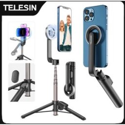 TELESIN Magnetische Selfie Stick Statief met Afstandsbediening Voor Mobiele Telefoon Voor iPhone 16 15 14 13 12 Pro Max Voor HUAWEI XIAOMI SAMSUNG For all smartphones