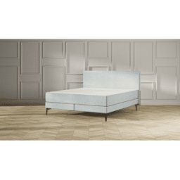 Emma Original Elite Boxspring Bed 200x200 - Mint - Effen Hoofdbord - Zwart metaal Pootjes