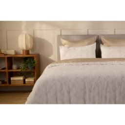 Emma Satijn Dekbedovertrek 200x200 cm Beige Bloemboom & Beige