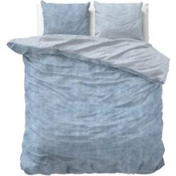 Sleeptime Dekbedovertrek Washed Cotton Blauw - Tweepersoons 200 x 200/220 cm + 2 kussenslopen