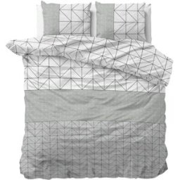 Sleeptime Dekbedovertrek Gino Grijs - Lits-jumeaux 240 x 200/220 cm + 2 kussenslopen