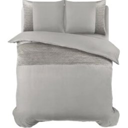 Sleeptime Dekbedovertrek Velvet Band Zand - Eenpersoons 140 x 200/220 cm + 1 kussensloop