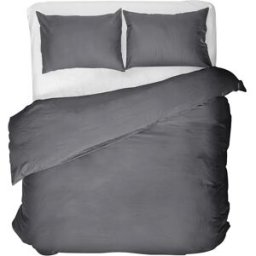 Primaviera DeLuxe Dekbedovertrek Uni Egyptisch Katoen Antraciet - Tweepersoons 200 x 200/260 cm + 2 kussenslopen