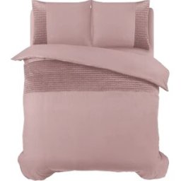 Sleeptime Dekbedovertrek Velvet Band Roze - Eenpersoons 140 x 200/220 cm + 1 kussensloop