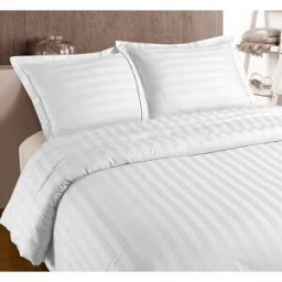 Primaviera DeLuxe Dekbedovertrek Hotel Streep Wit - Eenpersoons 140 x 200/260 cm + 1 kussensloop