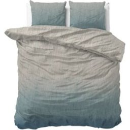 Sleeptime Dekbedovertrek Gradia Blauw Beige - Tweepersoons 200 x 200/220 cm + 2 kussenslopen