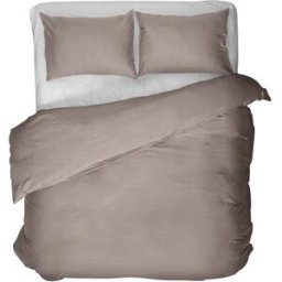 Primaviera DeLuxe Dekbedovertrek Uni Egyptisch Katoen Taupe - Tweepersoons 200 x 200/260 cm + 2 kussenslopen