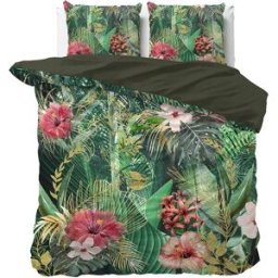Dreamhouse Dekbedovertrek Mentha Groen - Eenpersoons 140 x 200/220 cm + 1 kussensloop