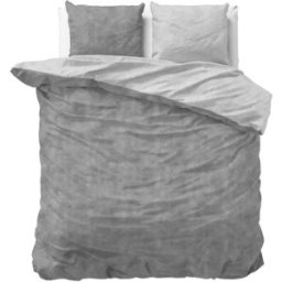 Sleeptime Dekbedovertrek Washed Cotton Grijs - Lits-jumeaux 240 x 200/220 cm + 2 kussenslopen