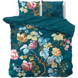 Dreamhouse Dekbedovertrek Chanda Blauw - Eenpersoons 140 x 200/220 cm + 1 kussensloop