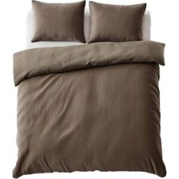 Sleeptime Dekbedovertrek Velvet Cartier Taupe - Lits-jumeaux 240 x 200/220 cm + 2 kussenslopen