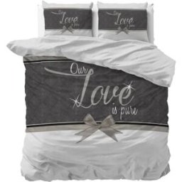 Sleeptime Dekbedovertrek Pure Love Wit - Tweepersoons 200 x 200/220 cm + 2 kussenslopen