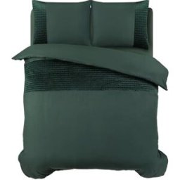 Sleeptime Dekbedovertrek Velvet Band Groen - Lits-jumeaux 240 x 200/220 cm + 2 kussenslopen