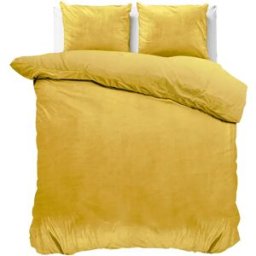 Sleeptime Dekbedovertrek Velvet Uni Goud - Lits-jumeaux 240 x 200/220 cm + 2 kussenslopen