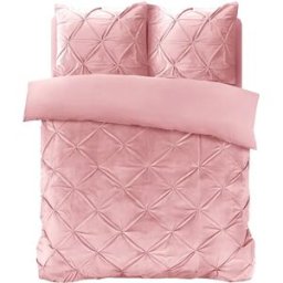 Sleeptime Dekbedovertrek Velvet Pintuck Roze - Lits-jumeaux 240 x 200/220 cm + 2 kussenslopen