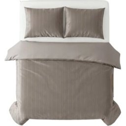 Sleeptime Dekbedovertrek Velvet Lining Taupe Grijs - Lits-jumeaux 240 x 200/220 cm + 2 kussenslopen