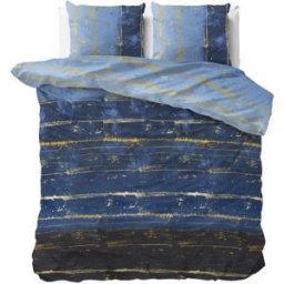 Sleeptime Dekbedovertrek Scratchy Blauw - Eenpersoons 140 x 200/220 cm + 1 kussensloop