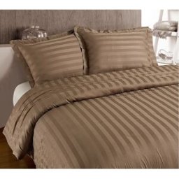 Primaviera DeLuxe Dekbedovertrek Hotel Streep Taupe - Tweepersoons 200 x 200/260 cm + 2 kussenslopen