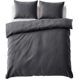 Sleeptime Dekbedovertrek Velvet Cartier Antraciet - Eenpersoons 140 x 200/220 cm + 1 kussensloop