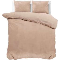 Sleeptime Dekbedovertrek Velvet Uni Nude - Lits-jumeaux 240 x 200/220 cm + 2 kussenslopen