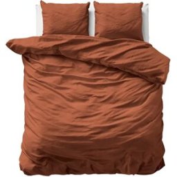 Primaviera DeLuxe Dekbedovertrek Uni Satijn Bruin - Tweepersoons 200 x 200/220 cm + 2 kussenslopen